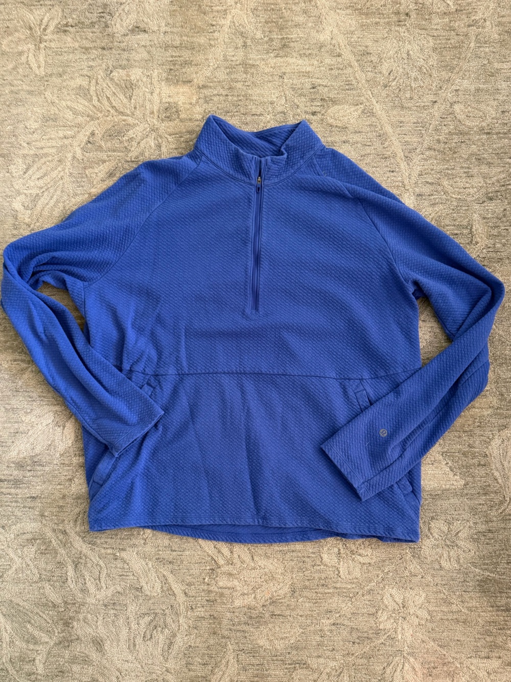 Men’s Lululemon At Ease Blue Quarter-Zip Pullover XXL